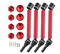 Pièces rechange RC Pour Traxxas Pour MAXX 2.0 V2 89076-4 Pour WideMaxx 1/10 4 Pièces 8996X Rallonge Transmission Arbre CVD Avec Hexagone Roue Voiture RC Mise À Niveau(Red)