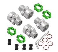 Pièces rechange RC Pour Traxxas Pour Slash 2WD 4X4 Pour Rustler Pour Stampede 1/10 Métal 12 Mm À 17 Cannelé Hexagone Roue Adaptateur Moyeu Voiture RC Pièces Mise Niveau(Green)