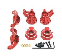 PièCes Rechange Rc Pour TRAXXAS Pour TRX4 Pour TRX6 Pour HuangBo R1001 R1002 R1003 Pièces De Voiture Télécommandée Essieu Avant En Métal Amélioré Pour Coupelle Direction À Siège C(Red)
