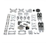 pièces Rechange RC pour WLtoys 1/12 124007 124017 124019 1/14 144001 144002 144010 pour Riaario XDKJ-001 XDKJ-006 AM-X12 RC Car Pièces De Mise À Niveau en Métal Amortisseur(Silver)