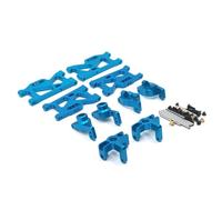 pièces Rechange RC pour WLtoys 1/14 144010 144001 144002 1/12 124016 124017 124018 Pièces Voiture RC Mise Niveau Métal Bras Oscillant Ensemble Coupelles Direction Accessoires Décoration(Blue)