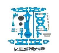 pièces Rechange RC pour Wltoys 144001 144002 144010 1/14 RC Accessoires Voiture Kits Pièces Mise À Niveau Métal Bras Oscillant Biellette Direction Bloc Direction Modification Décoration(Blue)