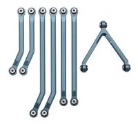 PièCes RéParation Rc Pour Axial Pour SCX24 90081 Pour Deadbolt AX00004 1/24 Aluminium Haut Dégagement Châssis Ensemble Liens RC Crawler Voiture Camion Modèle Pièces(Titanium)