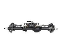PièCes RéParation Rc Pour Vanquish H10 1/10 CNC Aluminium Avant Arrière Essieu Droit Ensemble RC Crawler Pièces De Mise À Niveau Amélioration Optique Haute Performance(Black,Front)