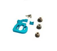 PièCes RéParation Rc Pour Wltoys 144010 124017 124016 Voiture RC Moteur Réglable Support Fixation Avec 15T 17T 19T Engrenages Pignons Ensemble Pièces Mise À Niveau Accessoires(Blue)