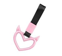 Pieces Ring Heart- Car Hand Strap, Handle Hand Strap | Car Rear Bumper Warning Loop Heart Handle Cars, Subway, Bus, Auto Interior Exterior Warning Decoration Pieces Ring Heart-Shaped Decoration