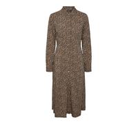 PIECES Robe-chemise 'Nova' beige foncé / noir, Taille 34