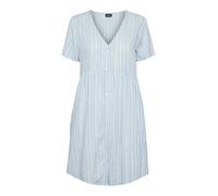 PIECES Robe-chemise 'PCAlvina' bleu clair / blanc, Taille 38
