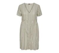 PIECES Robe-chemise 'PCAlvina' olive / blanc cassé, Taille 34