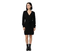 Pieces – Robe Ellen – tricotée enveloppante, manches longues, courte – Noir M Femme