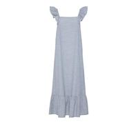 PIECES Pcapia SL Square Neck Ankle Dress Mm Robe, Bleu Nautique/Rayures : Blanc Brillant, XL Femmes