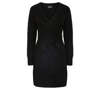 PIECES Robe Pcellen Ls Wrap Knit Dress Noos BC, Noir, L