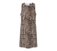 PIECES Robe 'PCJosella' caramel / noir / blanc, Taille 40