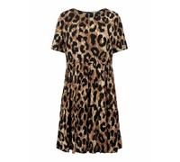 PIECES Robe 'Saga' beige / marron / noir, Taille 34