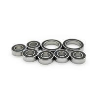 PièCes Roulement Rc Pour Arrma Pour Gorgon 4X2 Mega 550 1/10 Kit Roulements Moyeu Roue Pré Graissés Caoutchouc Noir Étanches 8 Pièces Voiture RC Moteur Balais