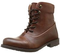 PIECES Senida Leather Boot, Boots Femme - Marron (Cognac), 41 EU