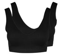 Pieces Symmi Rib Bra 2 Units Noir XS-S Femme