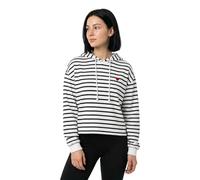 Pieces Sweat à capuche Chilli Stripes Blanc Femme Taille M