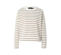 PIECES Sweat-shirt 'Chilli' beige / blanc, Taille M