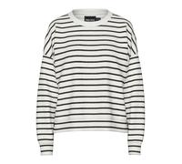 PIECES Sweat-shirt 'Chilli' noir / blanc cassé, Taille XXL