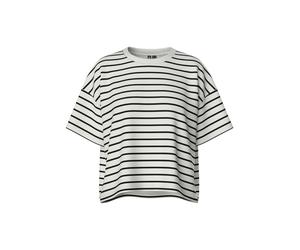 PIECES Sweat-shirt 'CHILLI' noir / blanc, Taille M