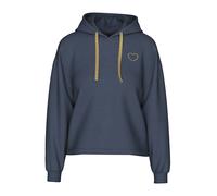 Pieces Femme Hoodie Pcchilli Ls Heart Sweat À Capuche Noos BC, Bleu Gris, L EU