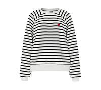 PIECES Sweat-shirt 'PCGRETA' noir / blanc, Taille S