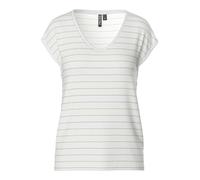 Pieces Tee Pcbillo T-Shirt Lurex Stripes Noos BC, Blanc éclatant, XL Femmes