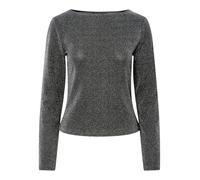 PIECES T-shirt gris argenté / noir, Taille XS