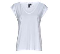 Pieces Femme Pckamala Tee Noos T Shirt, Blanc (Bright White Bright White), M EU