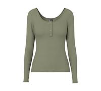 PIECES Pckitte Ls Top Noos Bc Femme T-Shirt À Manches Longues, Vert (Deep Lichen Green Deep Lichen Green), M