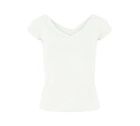 PIECES T-Shirt Pcmaliva SS Off Shoulder col en V pour Femme, Blanc éclatant., M