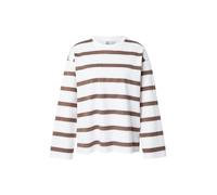 PIECES T-shirt 'PCMila' marron / rose / blanc, Taille M