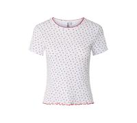 PIECES T-shirt 'PCMya' vert / rouge cerise / blanc, Taille M
