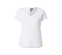 PIECES T-shirt 'PCNEW BILLY' or / blanc, Taille XS