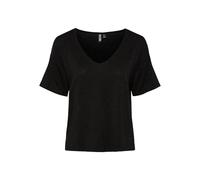 PIECES Pcbillo Oversized Tee Stripes Noos T-Shirt, Noir/détails : Lurex Noir, L Femmes