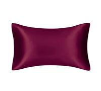 pièces taie d'oreiller en Satin Twin/Queen Size Confortable Kaki Solide taie d'oreiller taie d'oreiller pour oreillers de chambre-1pcsWineRed-Queen20x30in 51x76cm