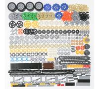 Pièces Techniques 852 pièces pour MOC Gear Pin Liftarm Beam Axle Panel Wheels Connectors Chain Link Pins - Ensembles de Blocs de Construction de Voiture compatibles avec Lego