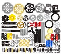 Pièces Techniques pour Les Kits Lego Axe d'engrenage Bras de Levage Poutre Essieu Panneau Blocs de Construction de Voiture Ensembles 136PCS Couleur aléatoire