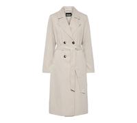PIECES Trench Pcscarlett LS Noos pour Femme, Gris argenté., S