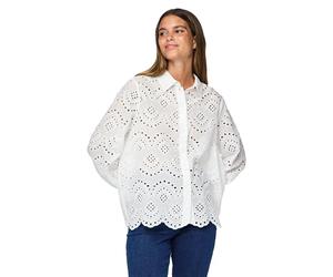 Pieces Vilde Long Sleeve Shirt Blanc XS Femme