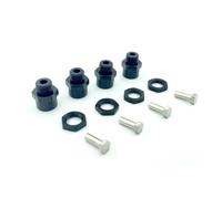PièCes Voiture Rc Pour 1/10 1/8 Pneus 4 Pièces Adaptateur Hexagonal Alliage D'aluminium Adaptateur Moyeu Hexagonal Roue 12 Mm À 17 Mm Écrous Conversion Amélioration Voiture Télécommandée(Black)