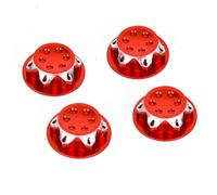 PièCes Voiture Rc Pour 1/8 1/7 4 Écrous Anti Poussière Pneus 17 Mm Modèles Réduits Voitures Radiocommandées Buggys Monster Trucks Camions Courts Accessoires Réparation Modernisation Camions(Red)