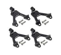 PièCes Voiture Rc Pour Axial 1/10 Pour SCX10 II 90046 90047 Pour Scx10 4 Pièces Supports Tours D'amortisseurs Réglables Châssis De Chenille RC Suspension Accessoires De Voiture Bricolage(Black)