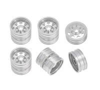 Pièces Voiture RC pour Tamiya 6 Pièces Ensemble Complet De Pneus Roue Moyeu Avant Et Arrière en Métal pour Voiture Camion Tracteur Remorque 1/14 RC