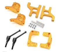 PièCes Voiture Rc Pour Tamiya CC01 TA02 TA03 1/10 Bras Suspension Inférieur Avant Support Moyeu Base C Coupelle Direction Arbre Transmission Métal 4WD Pour Buggy RC Pièces Voiture(Gold)