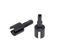 Pièces Voiture RC pour Tamiya pour TT01 pour TT02 TT01D TT01E DF-02 M05 M06 1/10 RC Pièces De Voiture Boîte Vitesses en Métal Joint Tasse Différentiel Diff(Black,2pcs)