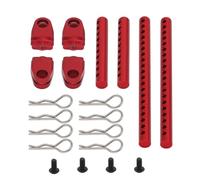 Pièces Voiture RC pour Tamiya pour TT02 1/10 RC Pièces De Modification Mise À Niveau Voiture Accessoires Montage Corps Métallique Colonne Coquille Poste(Red)