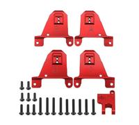PièCes Voiture Rc Pour Traxxas Pour TRX4 8216 1/10 Avant Arrière Alliage D'aluminium Ensemble Supports D'amortisseurs RC Pour Rock Crawler Pièces Réparation Automobile(Red)