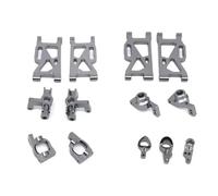PièCes Voiture Rc Pour Wltoys 144001 1/14 Direction Métal Bras Oscillant Base C Moyeu Arrière Siège Pièces Rechange Voitures Radiocommandées Pièces Rechange(Silver)